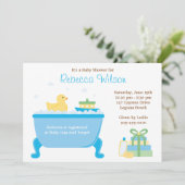 Ducky Baby shower Invitation Kaart (Staand voorkant)