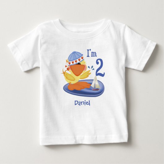 Ducky Boy 2e T-shirt bébé anniversaire (Devant)