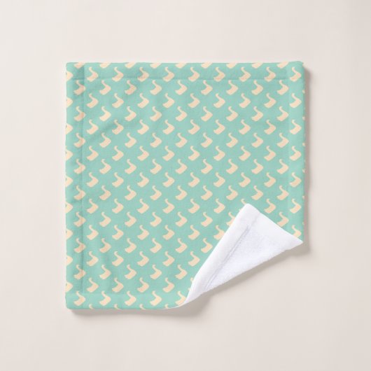 Ducky Duck Diagonal Lt sarcelle  (Gant de toilette)