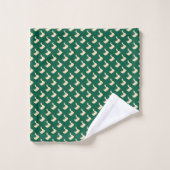 Ducky Duck Diagonal Vert Foncé (Gant de toilette)