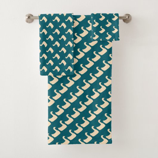 Ducky Duck Kids Teal Bad Handdoek (Insitu)