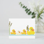 Ducky Family Briefkaart (Staand voorkant)