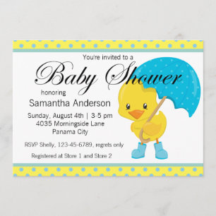 Ducky met Baby shower van de Umbrella Kaart