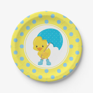 Ducky met Baby shower van de Umbrella Papieren Bordje