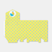 Ducky met paraplu en polka stippen bedankdoosjes (Uitgevouwen)