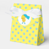 Ducky met paraplu en polka stippen bedankdoosjes (Voorkant Zijde)