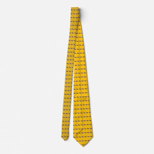 Ducky Pattern Blue and Yellow Stropdas, Stropdasse Stropdas (Achterkant)
