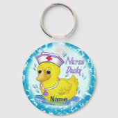 Ducky schattige verpleegster sleutelhanger (Voorkant)