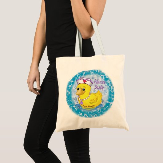 Ducky schattige verpleegster tote bag (Voorkant (product))