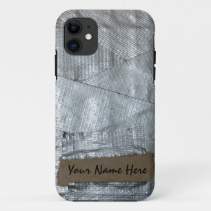 Duct Label met tape en gerimpt karton iPhone 11 Hoesje