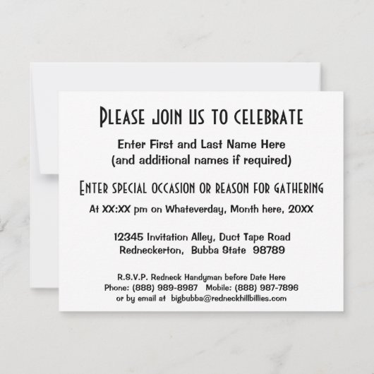 Duct Label met tape en gerimpt karton Kaart (Achterkant)