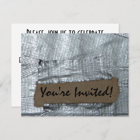 Duct Label met tape en gerimpt karton Kaart (Voorkant / Achterkant)