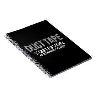 Duct Tape Demp De Geluid Volwassen Humor Sarcasme Notitieboek