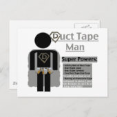 Duct tape-Man Briefkaart (Voorkant / Achterkant)