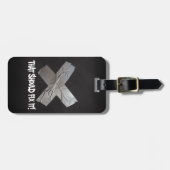 Duct-tape moet worden gefixeerd bagagelabel (Voorkant horizontaal)