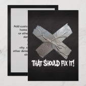 Duct-tape moet worden gefixeerd kaart (Voorkant / Achterkant)