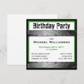 Duct Tape Square Mannen Green Birthday-uitnodiging Kaart (Voorkant / Achterkant)