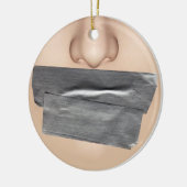 Duct tapemouth keramisch ornament (Links)