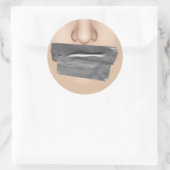 Duct tapemouth ronde sticker (Tas)