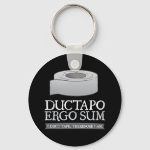 Ductapo Ergo Sum. Ik maak tape, dus ik ben. Sleutelhanger