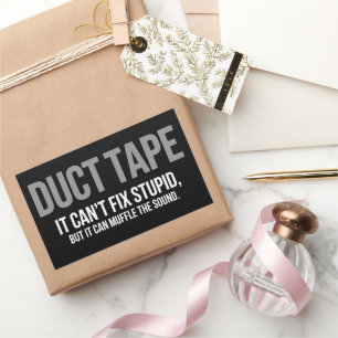 Ducttape Dempt het Geluid Volwassen Humor Sarcasti Rechthoekige Sticker