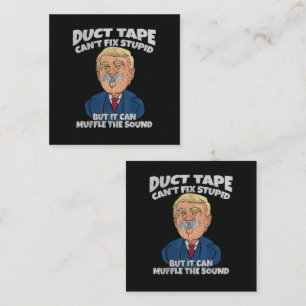 ducttape kan domheid niet verhelpen vierkante visitekaartje