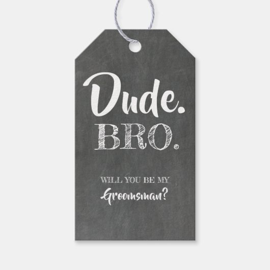 Dude Bro, jij wordt mijn huisgenoot Cadeaulabel (Voorkant)