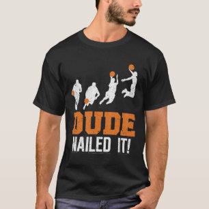 Dude genageld Het Schattige Basketbal Game  Ball S T-shirt
