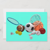 Dude Sports Anniversaire Fête Invitation (Dos)