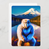 Dude Yeti Design Flat Carte de remerciements (Devant / Derrière)