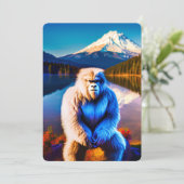 Dude Yeti Design Flat Carte de remerciements (Debout devant)