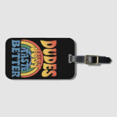 Dudes Proef gewoon Betere Rainbow Gay Pride  Bagagelabel (Voorkant (horizontaal))