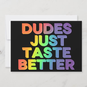 Dudes proeven gewoon betere regenboog Gay Pride LG Kaart