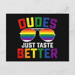 Dudes smaken gewoon beter grappige gay LGBT Pride Briefkaart