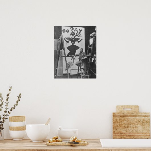 Dudley Hardy schilderde een poster (Keuken)