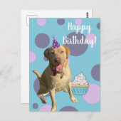 Dudley Labrador Birthday Kaart (Voorkant / Achterkant)
