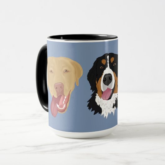 Dudley Labrador en Bernese Mountain Dog  Mok (Voorkant links)