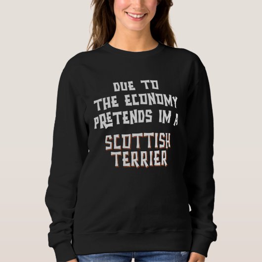Due Economy Pretend SCOTTISH TERRIER Easy Hallowee Trui (Voorkant)