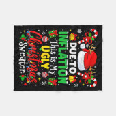 Due To Inflation This Is My Ugly Sweater Family Ch Fleece Deken (Voorkant (Horizontaal))