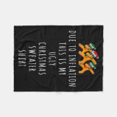 Due To Inflation This Is Ugly Christmas Sweaters F Fleece Deken (Voorkant (Horizontaal))