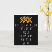 Due To Inflation This Is Ugly Christmas Sweaters F Kaart (Gele Bloem)