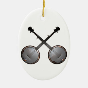 Dueling Banjos Chistmas Year Templat Ornament
