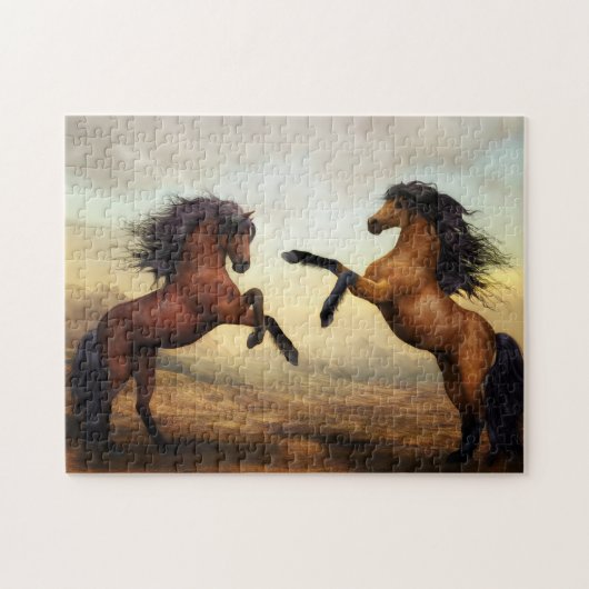 Dueling Horses Puzzle Legpuzzel (Horizontaal)