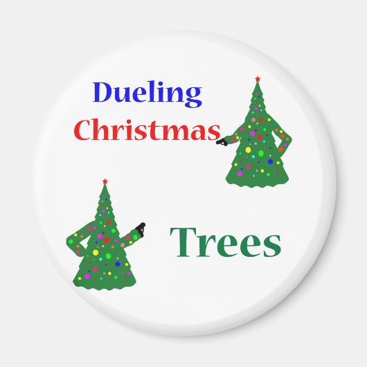 Dueling Kerstbomen Magneet (Voorkant)