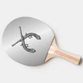 Dueling Pistolen Silver Tafeltennisbatje (Zijkant)