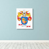 Duenas Family Crest Canvas Afdruk (Insitu (Houten vloer))