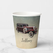 Duesenberg/Duesy Model J Classic Car Personalized Papieren Bekers (Achterkant)