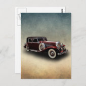 Duesenberg (Duesy) Model J Klassieke auto Briefkaart (Voorkant / Achterkant)