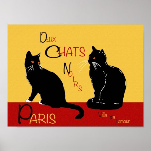 Duex Chats Noirs Poster (Voorkant)
