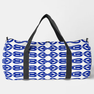 Duffelzak, een naadloos patroon blauw ontwerp plunjezak